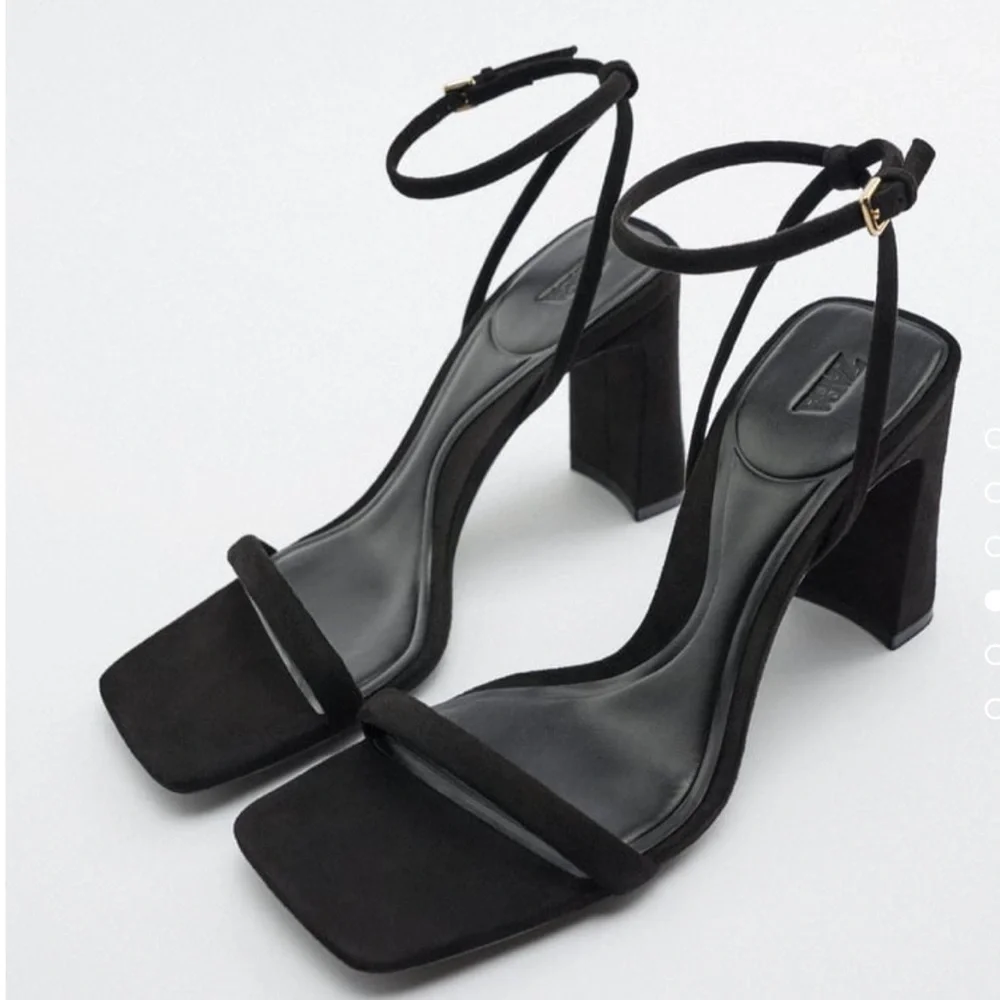 New  - New Zara BLOCK HEEL‎ SANDALS - Picture 6 of 9
